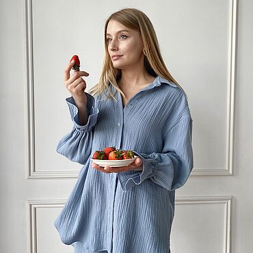 Одежда ручной работы. Ярмарка Мастеров - ручная работа Костюм из муслина. Handmade.