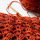 Вязаная шаль "Рыжик", итальянский меринос. Шали. СаннИ (sanni-knitting). Ярмарка Мастеров.  Фото №6
