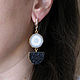 Earrings with quartz and black agate, black and white earrings as a gift. Earrings. Irina Moro. My Livemaster. Фото №6