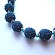 Order beads: Blue knitted beads. U-cherdack. Livemaster. . Beads2 Фото №3