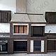 Современная кухня с мангалом и печкой казана, Мангалы, Электросталь,  Фото №1