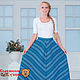 Warm skirt with pockets 'herringbone' blue. Skirts. Slavyanskie uzory. My Livemaster. Фото №4