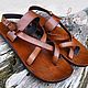 Кожаные сандалии "On The Beach". Сандалии. HolyCowChic. Ярмарка Мастеров.  Фото №4