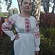 Women's shirt with traditional embroidery. Concert costume, Suits, Kemerovo,  Фото №1