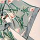 Заказать Халат на запах женский шелковый. Авторский принт Каллы. 'Les`Lace' ШЁЛК БЕЛЬЁ КРУЖЕВО. Ярмарка Мастеров. . Халаты Фото №3
