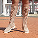 Order Summer boots ' Alice'. KnittedBoots. Livemaster. . High Boots Фото №3