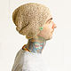 Hat beanie from hemp, natural color, Caps, Nizhny Novgorod,  Фото №1