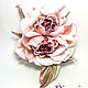 Rose brooch 'Martha'. Silk flowers, cloth flowers, Flowers, Moscow,  Фото №1