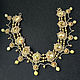 Necklace with pearls crystals Openwork gold, Necklace, Ekaterinburg,  Фото №1