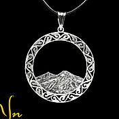 Украшения handmade. Livemaster - original item Silver Ararat Mountain Pendant Necklace. Handmade.