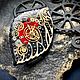 Брошь-листик в стиле стимпанк/steampunk. Авторская ручная работа. Брошь-булавка. ©️Устинова Анна  -Steampunk Master- (UstinovaAnna) (UstinovaAnna). Интернет-магазин Ярмарка Мастеров.  Фото №2