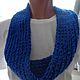 Snood blue knitted knitting needles. Snudy1. Milada  - Needlewoman. Online shopping on My Livemaster.  Фото №2