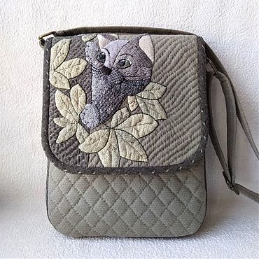Сумки ручной работы. Ярмарка Мастеров - ручная работа Сумка Серый кот. Handmade.