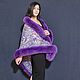 Pavlovo Posad shawl 'Autumn bells' with Arctic fox. Shawls. National Brand. My Livemaster. Фото №6