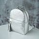 Backpack leather female 'Ammo' (Silver). Backpacks. DragonBags - Rucksack leather. Online shopping on My Livemaster.  Фото №2