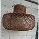 Order Ceiling lampshade brown wicker openwork. lmillame. Livemaster. . Lampshades Фото №3