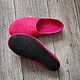Slippers-flip-flops made of felt are Simply pink ' without a backdrop. Slippers. Nadia I (Magic wool). Online shopping on My Livemaster.  Фото №2