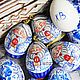 Деревянное яйцо "Дедуля" 7см,ручная роспись, Пасхальные яйца, Москва,  Фото №1