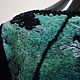 Felted sweater Turquoise black. Sweaters. FeltOx. My Livemaster. Фото №6