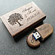Wooden USB flash drive with engraving up to 32 GB (memory card, souvenir), Flash drives, Barnaul,  Фото №1