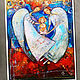 7 Cards with Angels gift for Christmas decoration in the nursery. Cards. paintmart (oikos). Online shopping on My Livemaster.  Фото №2