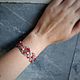 Coral bracelet red wire wrap. Braided bracelet. selenawirejewelry. My Livemaster. Фото №4