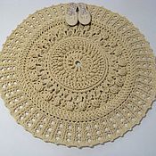Для дома и интерьера handmade. Livemaster - original item Carpets: round embossed Christina cord rug. Handmade.