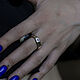 Ring 'Liquid wide' Silver, blue cubic zirconia. Rings. stepan-klimov. Online shopping on My Livemaster.  Фото №2