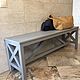 Банкетка в прихожую c крестом деревянная. Банкетки. Woodcraftkrd. Интернет-магазин Ярмарка Мастеров.  Фото №2