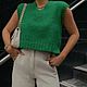 Винтаж: Блуза.Топ.Trend&style!48.Божественный смарагд! Ireland!. Топы винтажные. MixVintage. Ярмарка Мастеров.  Фото №13