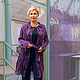 Knitted coat ' All purple', Coats, Ivanovo,  Фото №1
