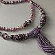 Elegant necklace on the neck. Purple Elegant Delicate Decoration. Necklace. Treasures Of Aphrodite. My Livemaster. Фото №4