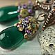 Order Earrings Starfish lampwork boho drops emerald. fiery-tale lampwork (fiery-tale). Livemaster. . Earrings Фото №3