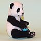 felt panda'hime', Felted Toy, Moscow,  Фото №1