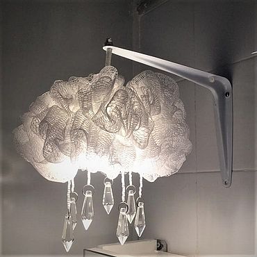 Необычная лампа-облако своими руками. Красивые интерьеры и дизайн