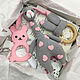 Розовый кролик - Подарочный бокс для младенца, Baby box, Подарки для новорожденных, Ставрополь,  Фото №1