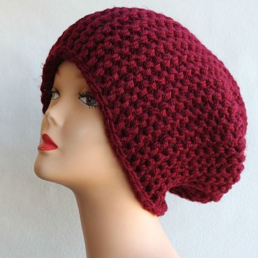 Женская шапка с вязаным крючком Beret Slouchy - Китай Шапка с беретом и шапка с жалюзи цена