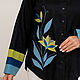 Black Linen Shirt Holly Blue Green. Shirts. NATALINI. My Livemaster. Фото №7