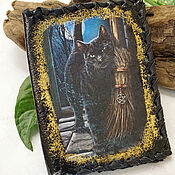 Сумки и аксессуары handmade. Livemaster - original item Passport cover Witch Cat 2. Handmade.