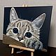 Картина: Любопытный кот. Картины. Soulful-paintings. Ярмарка Мастеров.  Фото №5