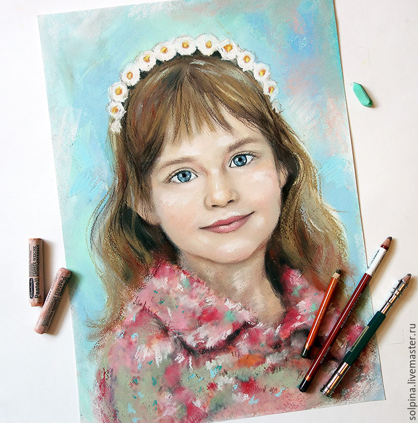 Портрет по фото иркутск Retrato de niña. el retrato de la foto. Pastel в интернет-магазине на Ярмарке Ма