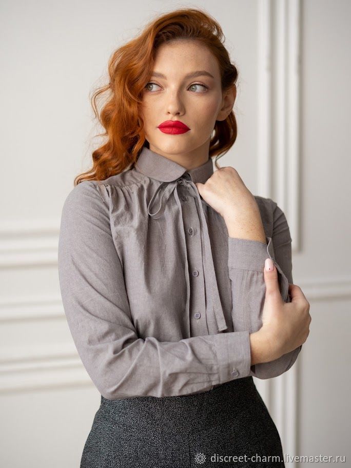 Блузка женская с длинным рукавом разных типов и длины