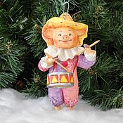Сувениры и подарки handmade. Livemaster - original item Christmas toys: cotton wool Funtik. Handmade.