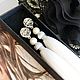 Earrings-tassels Bride's morning light delicate white silk pearl rhodium. Tassel earrings. GolDFenix. Online shopping on My Livemaster.  Фото №2