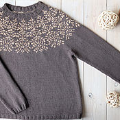 Sweater women knitted Morse code
