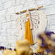  ангел с крыльями в желтом платье, Панно макраме, Новосибирск,  Фото №1