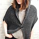 Жилет из шерсти женский вязаный чёрный  цвет в крапинку. Жилеты. AccessoriesWool мягко и комфортно. Ярмарка Мастеров.  Фото №11