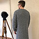 Order Men's long knitted cardigan. SHAPAR - knitting clothes. Livemaster. . Mens outerwear Фото №3