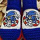 Вязаные Тапочки "Крутящийся Соник Супер Ёжик" Sonic. Тапочки. Любимые Тапочки - Для всей семьи. Интернет-магазин Ярмарка Мастеров.  Фото №2