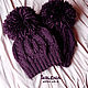 Children's knitted set Blackberry, knitted hats and knitted scarves, Headwear Sets, Minsk,  Фото №1